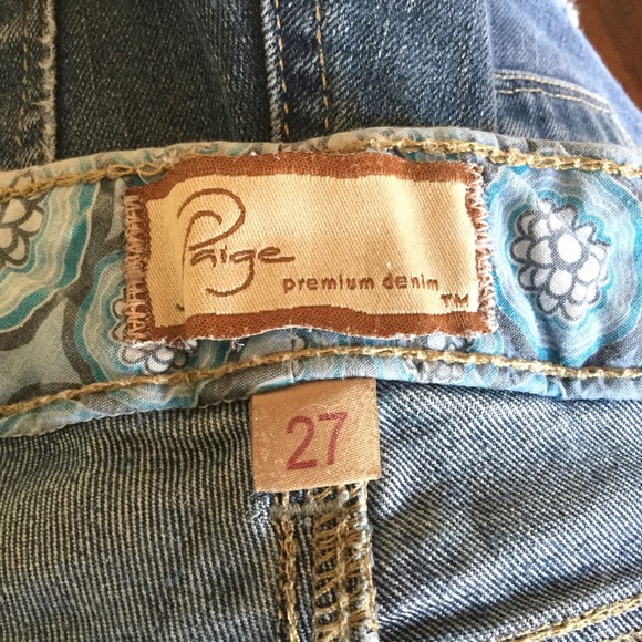 Paige Silver Lake Dark Denim Jean Cutoff  Shorties - Picture 6 of 8
